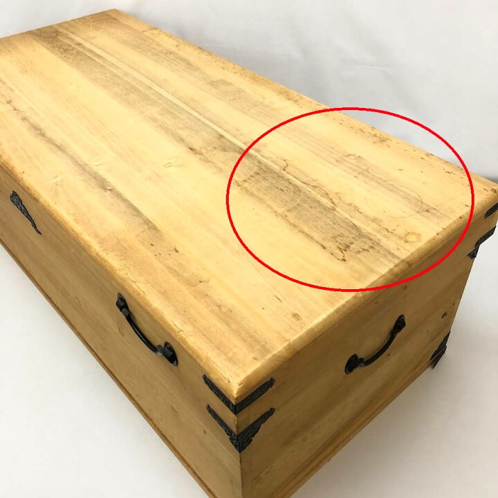 楽天市場】【中古】 総桐衣装ケース 蓋付き 1段 トランク型 隅金具付き 