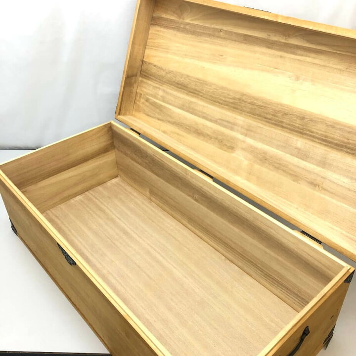 楽天市場】【中古】 総桐衣装ケース 蓋付き 1段 トランク型 隅金具付き 