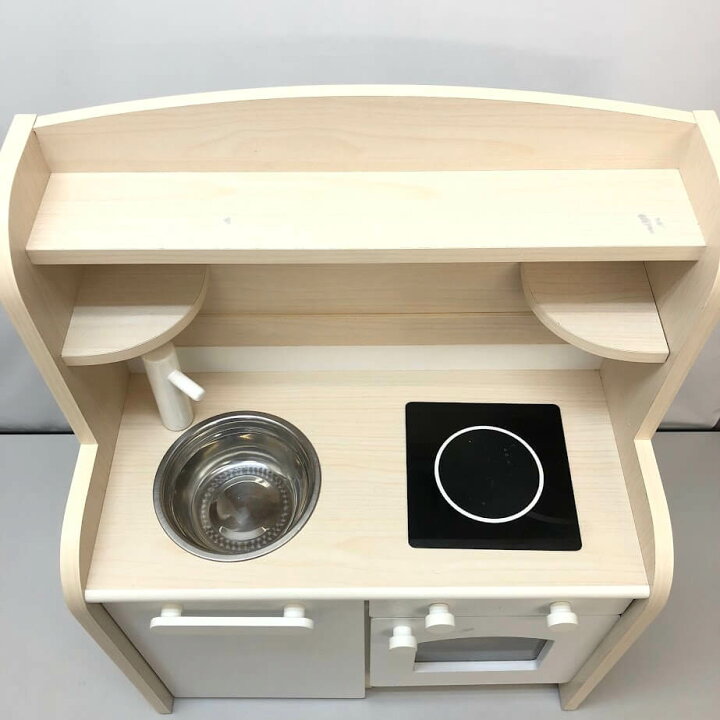 楽天市場】【中古】 おままごとキッチン ホワイト 木製 クッキングトイ 