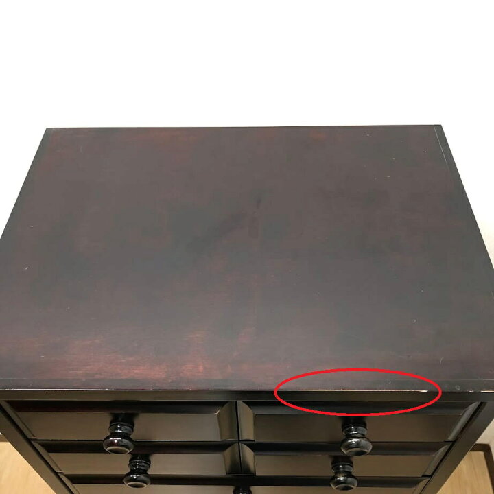 楽天市場】【中古】 民芸調 ハイチェスト 9段 引出11杯 幅60cm ダーク 