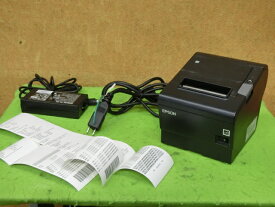 【中古】EPSON TM-T88VI（黒) サーマルレシートプリンタ 用紙幅：80mm USB接続／有線LAN接続／シリアル接続 簡易印字チェック 確認済み [b14692]