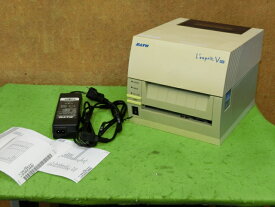 【中古】▼こんがり色やけ特価▲ SATO レスプリ T408v-exCUT USB／LAN/RS-232C BARCODE PRINTER セルフテスト印字＆カット確認済み ACアダプタ付き [B14801]