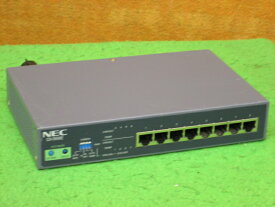 【中古】NEC QX-S608E 1000BASE-T 8ポート ギガビット レイヤ2スイッチング・ハブ FANレスで静か！　簡易チェック済み [B10158]