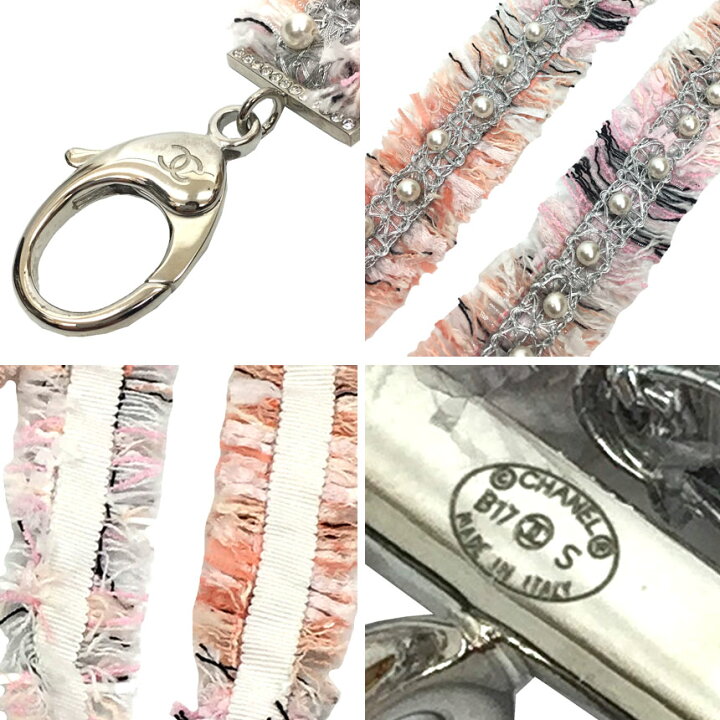 楽天市場】シャネル CHANEL ツイード パール ネックストラップ B17S 