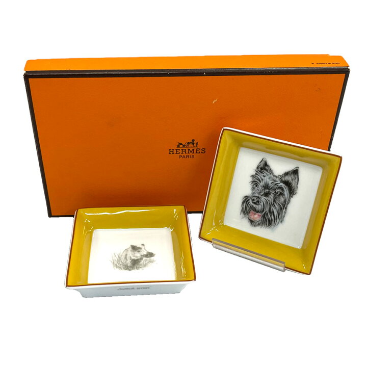 楽天市場】セール HERMES エルメス トレイセット 小皿 SWTTISH TERRIER 