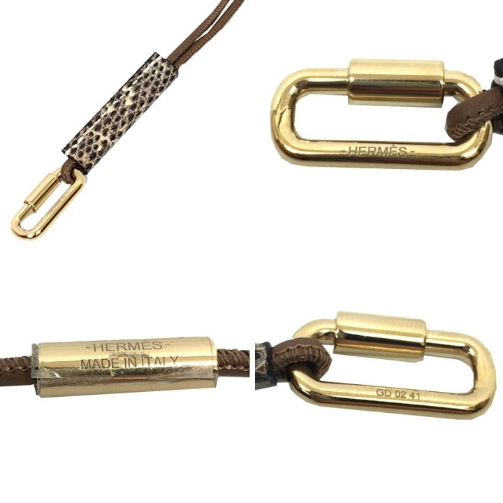 楽天市場】HERMES エルメス レザー ネックレス キュリオジテ ヴォー  