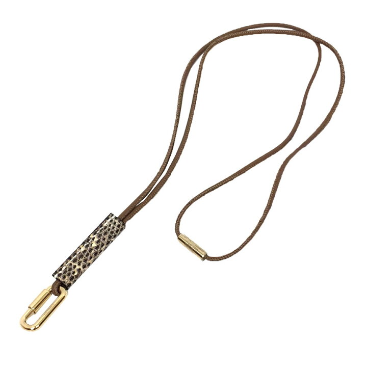 楽天市場】HERMES エルメス レザー ネックレス キュリオジテ ヴォー  