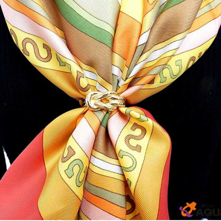 楽天市場】エルメス HERMES アタメ スカーフリング ゴールドカラー 