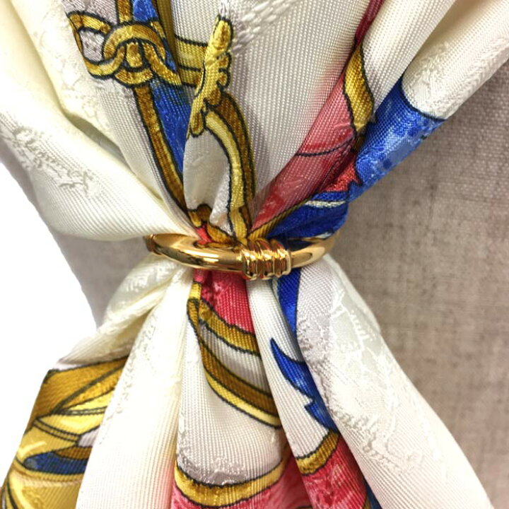 楽天市場】エルメス HERMES ブーエ スカーフリング ゴールド【中古 