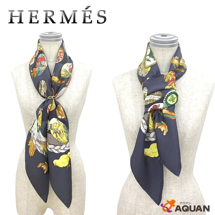楽天市場】HERMES エルメス スカーフ カレ90 COUVEE D 