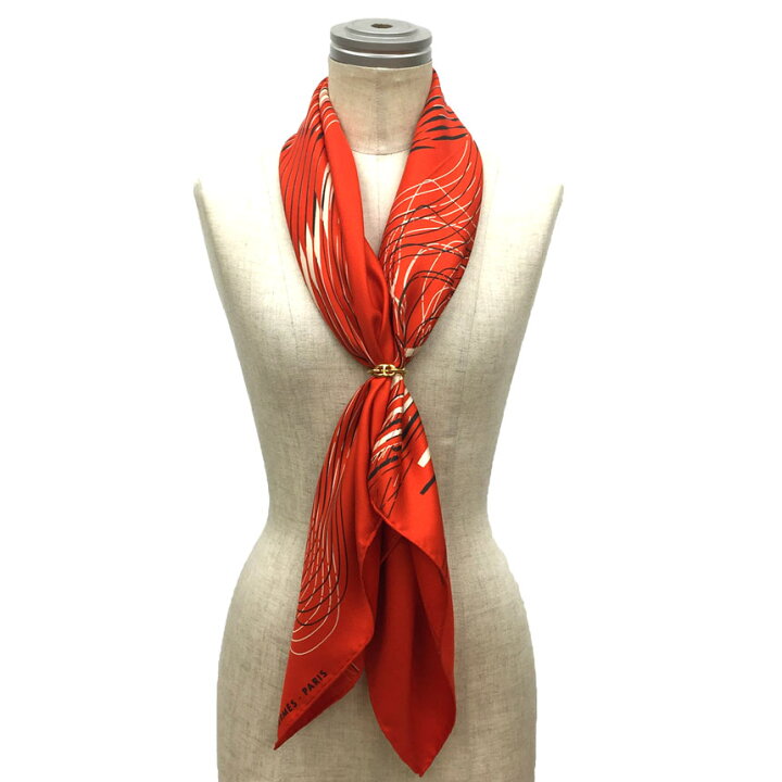 楽天市場】セール HERMES エルメス カレ90 スカーフ H CINETIQUE  