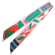セール　HERMES　エルメス　ツイリー スカーフ　Twilly Scarf　Sea Surf and Fun　海とサーフとファン　H…