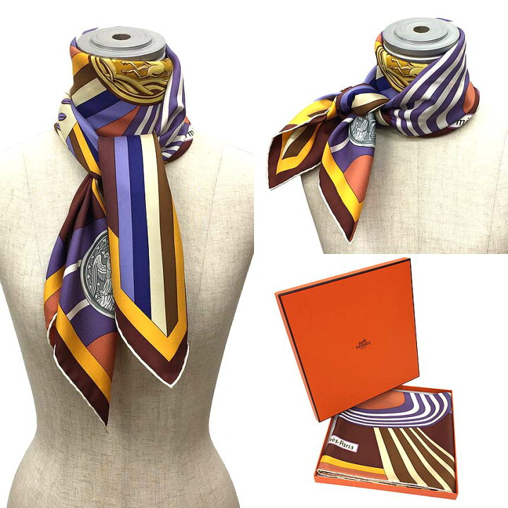 楽天市場】レア物！希少品！HERMES エルメス カレ90 スカーフ LES JEUX 