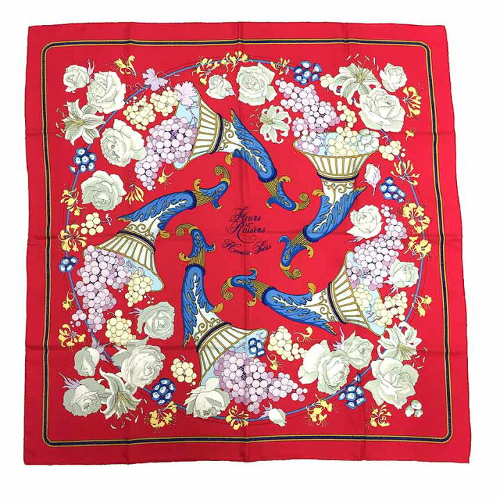 楽天市場】レア物！希少品！ HERMES エルメス カレ90 スカーフ Fleurs 
