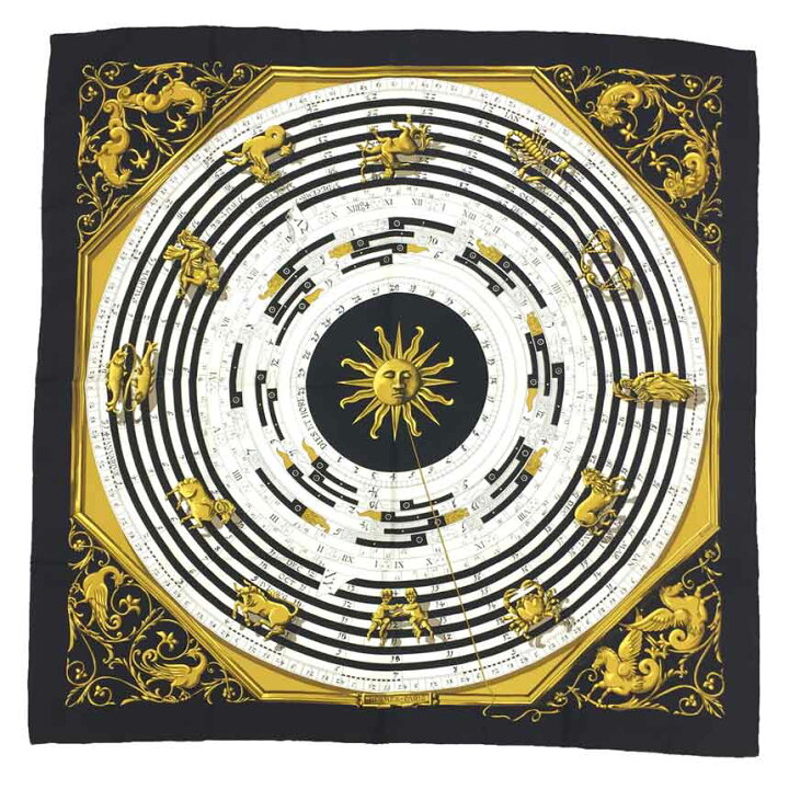 楽天市場】HERMES エルメス スカーフ カレ90 DIES ET HORE 占星術 星座 