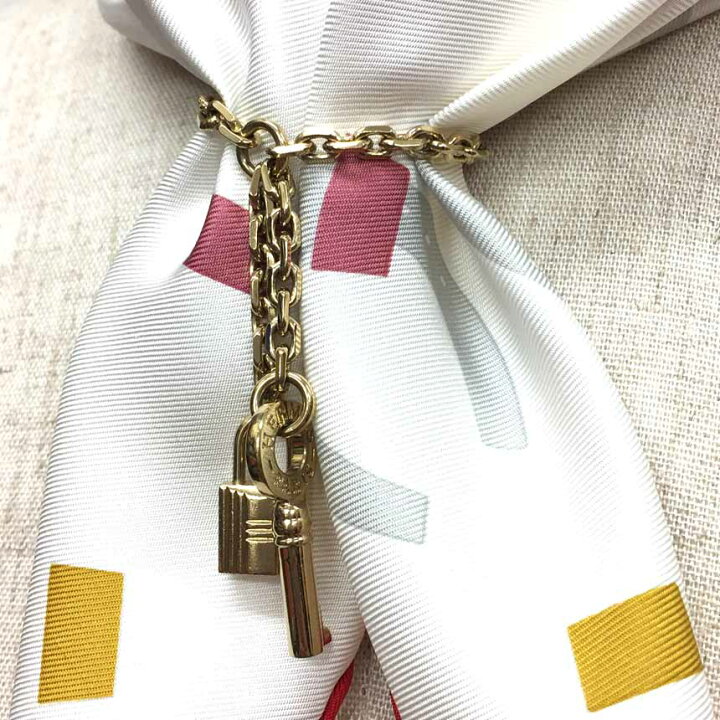楽天市場】レア物 希少 エルメス HERMES カデナ＆キー スカーフリング  