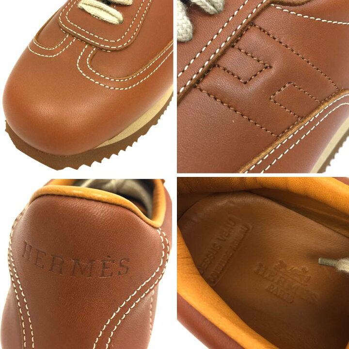 楽天市場】HERMES エルメス レザー スニーカー クイック 36サイズ 