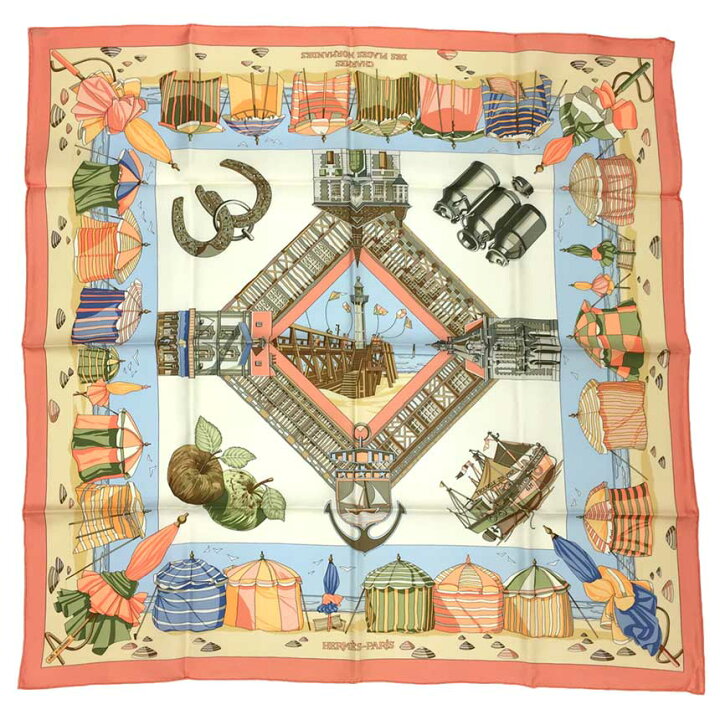 楽天市場】レア物 希少HERMES エルメス スカーフ カレ90 CHARMES DES 