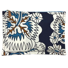 HERMES　エルメス　フラットポーチGM　トゥルース フラットGM ポーチ　ボラボラポーチ　コットンキャンバス　コスメポーチ　化粧ポーチ　キャンバス【美品】【中古】エルメス　ポーチ aq11957