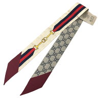 セール　SALE　GUCCI　グッチ　タイスカーフ　リボンスカーフ　7569373G001　2023FW　シルク　メンズ　レ…
