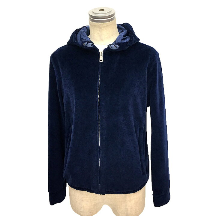 楽天市場】PRADA プラダ ベロア パーカー レディース Sサイズ ネイビー  