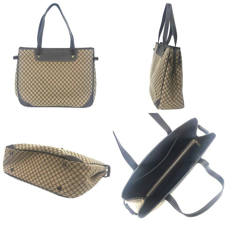 楽天市場】CELINE セリーヌ トートバッグ マカダム キャンバス レザー 