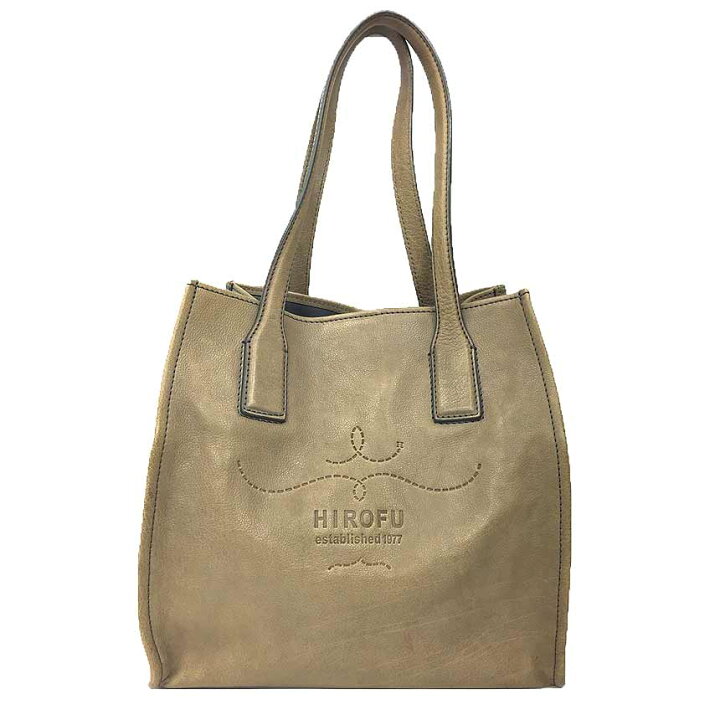 楽天市場】HIROFU ヒロフ トートバッグ レザー エトープ【中古】ヒロフ 