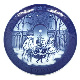 ROYAL COPENHAGEN　ロイヤル コペンハーゲン　イヤープレート 1990年／平成2年 「チボリのクリスマス」【新古品】【未使用】【中古】 aq7599