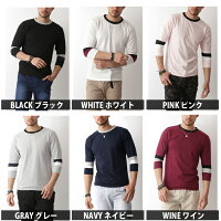 Tシャツ,7分袖,Tシャツ,カットソー,メンズファッション,七分丈