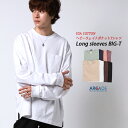 ＼しっかり素材で着回し抜群！／Tシャツ メンズ 長袖 ヘビーウェイト ロンT 長袖Tシャツ オーバーサイズ tシャツ 厚手 USAコットン メンズファッション カットソー 胸ポケット 袖リブ 上質 米綿 ビッグロング