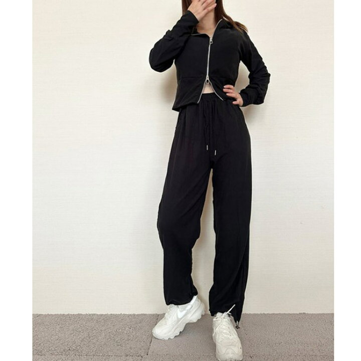 楽天市場】スウェット 上下セットアップ ショート丈 フード付き  