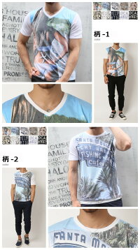 TシャツメンズおしゃれサーフTシャツ半袖Tシャツかっこいいメンズ半袖Tシャツ夏メンズファッションティーシャツトップスプリントTシャツアメカジロゴ