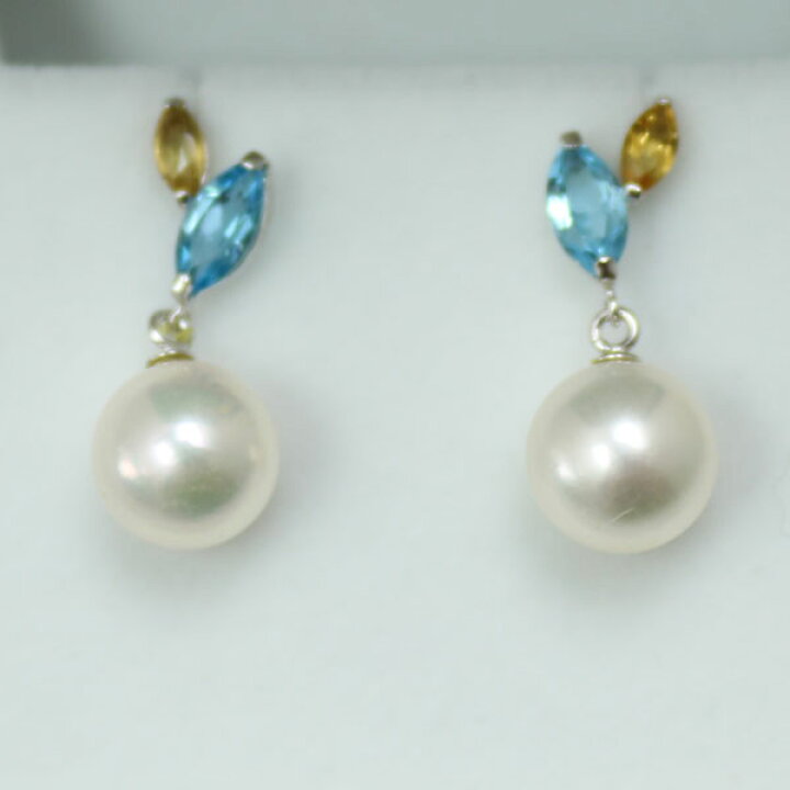 楽天市場】真珠 パール ピアス あこや真珠 パールピアス 7mm-7.5mm 半 