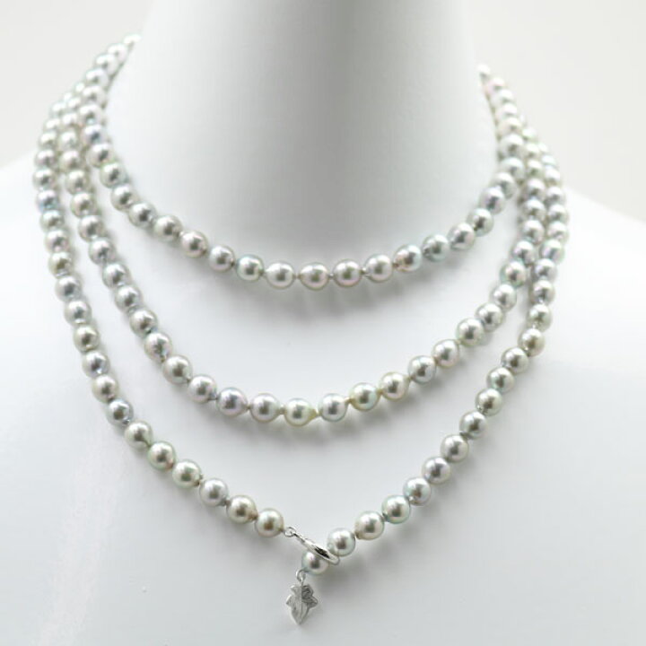 楽天市場】真珠 パール ロング ネックレス あこや真珠 ロング パール  