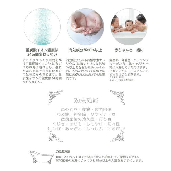 楽天市場 薬用入浴剤 重炭酸 炭酸ガス 泡 赤ちゃん Baden Tab バーデンタブ 100錠 医薬部外品 あす楽 アルマジロ 楽天市場店
