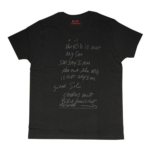 送料込 マイケル ジャクソン Tシャツ MJ46 ビリー 本物 ジャクソン遺品展 新生活 手書き歌詞Tシャツ オフィシャルグッズ ジーン