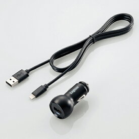 MFI認証 Lightningケーブル 1m / 2.4A シガーソケット USB 充電器 セット Logitec