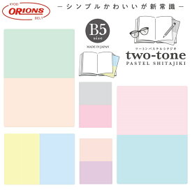 下敷き 下じき したじき B5 かわいい おしゃれ オリオンズ ツートンカラーしたじき 日本製