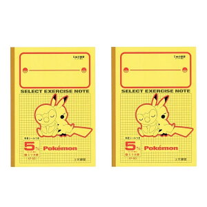 ポケモン ポケットモンスター B5 B7 ノート 5mm方眼罫 6mm横罫 自由帳 小学生 文運堂 セレクト学習帳