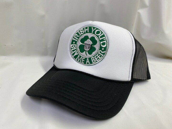 楽天市場 暑い夏は涼しい帽子 アメカジメッシュキャップ Mesh Cap Irish You D Buy Me A Beer 白黒 アライバル楽天市場店