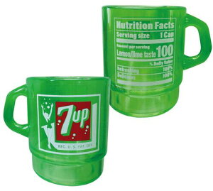 STACKING MUG / 7UP-GREEN-CLEAR �O���[�� �N���A �Z�u���A�b�v �}�O �}�O�J�b�v �X�^�b�L���O�}�O �R�b�v