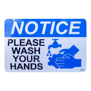 Sign Sticker TC XebJ[@PLESE WASH YOUR HANDS@􂢂܂傤
