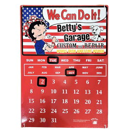 【実用的◎】METAL PERPETUAL CALENDAT アメリカン 万年カレンダー 看板 Betty Boop 他 3点