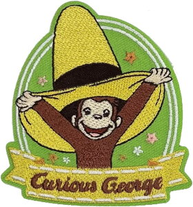 ミノダ おさるのジョージ CGTV ワッペン大 黄色い帽子 U01Y2087