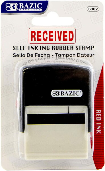 RECEIVED　PAID　スタンプ　ハンコ　REDINK　BAZIC