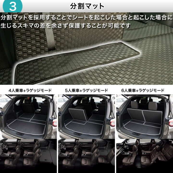 楽天市場】マツダ CX-8 KG系 フロアマット ロングラゲッジマット 
