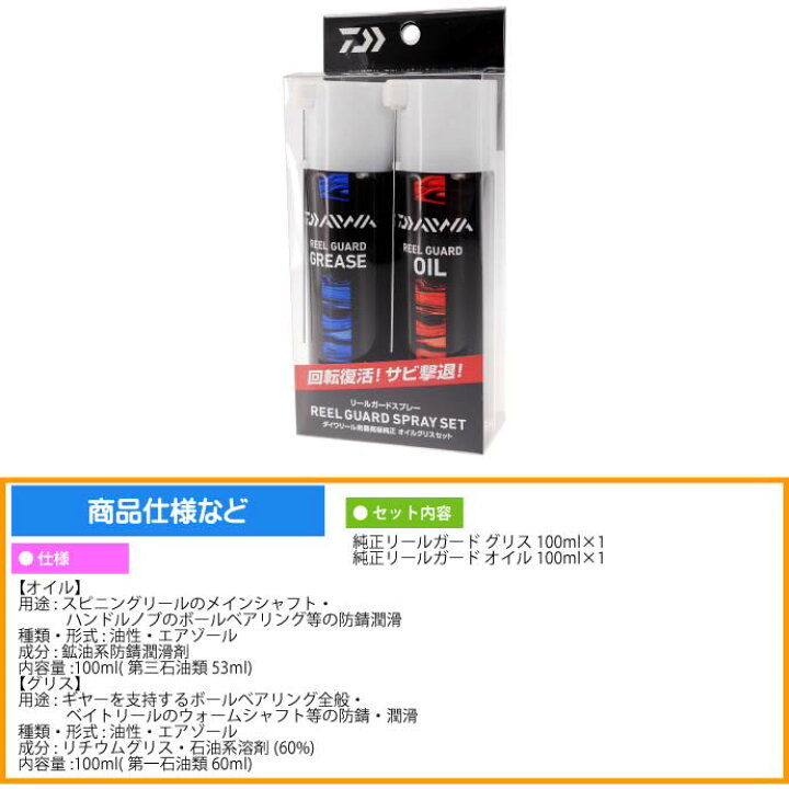 楽天市場 Daiwa ダイワ 純正リールガード オイル グリス 100ml Set 釣り具 リールのメンテナンス 優れた潤滑 Ks161 Ase World 楽天市場 Daiwa ダイワ 純正リールガード オイル グリス 100ml Set 釣り具 リールのメンテナンス 優れた潤滑 Ks161 Ase World