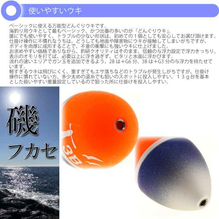 楽天市場 T I D Type Dg どんぐりウキ 2b 13 1g 釣研 フカセ釣り ウキ メジナ釣り 磯釣り用うき Ks43 Ase World