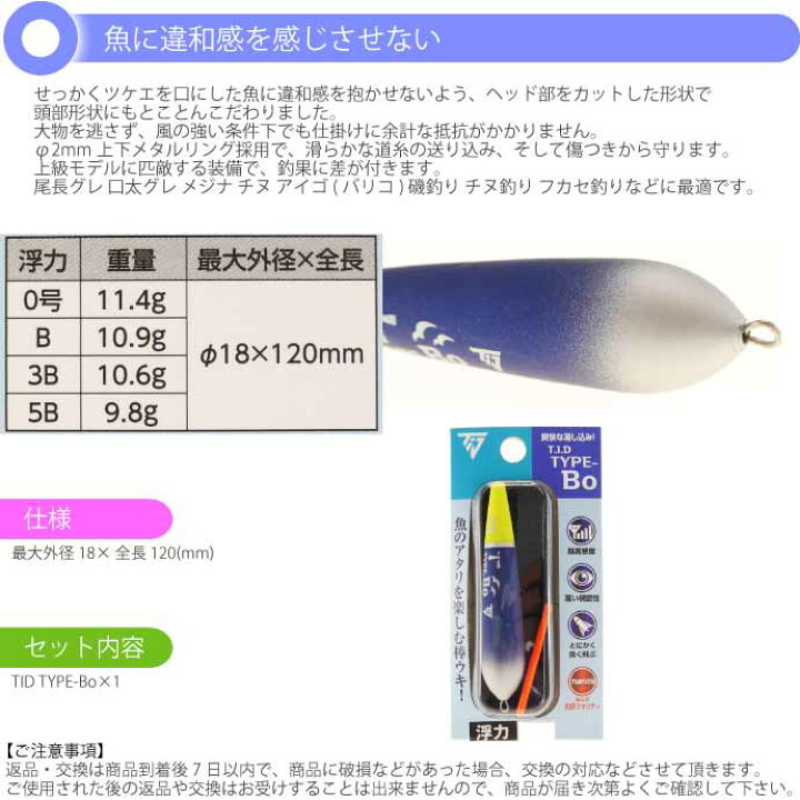 楽天市場 T I D Type Bo 自立棒ウキ B 10 9g 釣研 フカセ釣り ウキ メジナ釣り 磯釣り用うき Ks50 Ase World