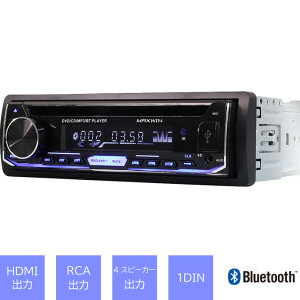 DVDv[[ 1DIN CDvC[ Bluetoothڑ DVD309 FM AMWI USB microSDΉ 4̃Xs[J[ɐڑ\ max410